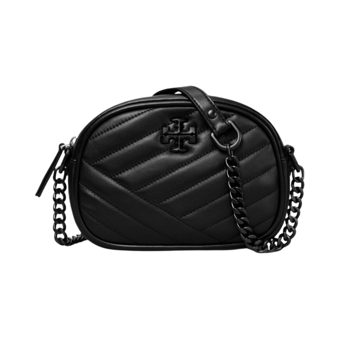 토리버치 키라 쉐브론 스몰 카메라백 블랙 실버(Tory Burch Kira Chevron Small Camera Bag Black Silver) - 1