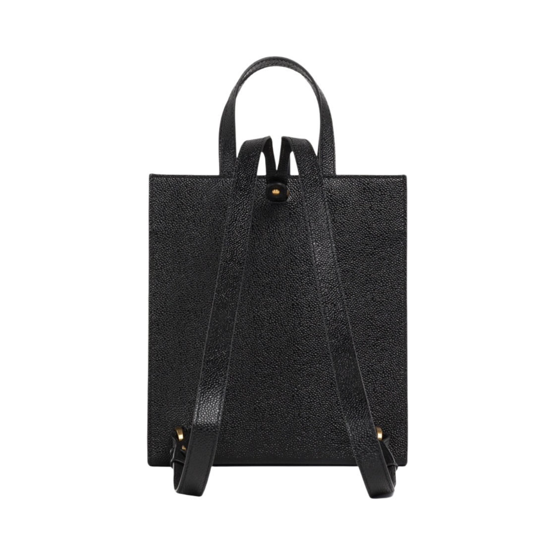 톰브라운 페블 그레인 레더 스몰 멀티펑셔널 백팩 블랙(Thom Browne Pebble Grain Leather Small Multifunctional Backpack Black) - 3