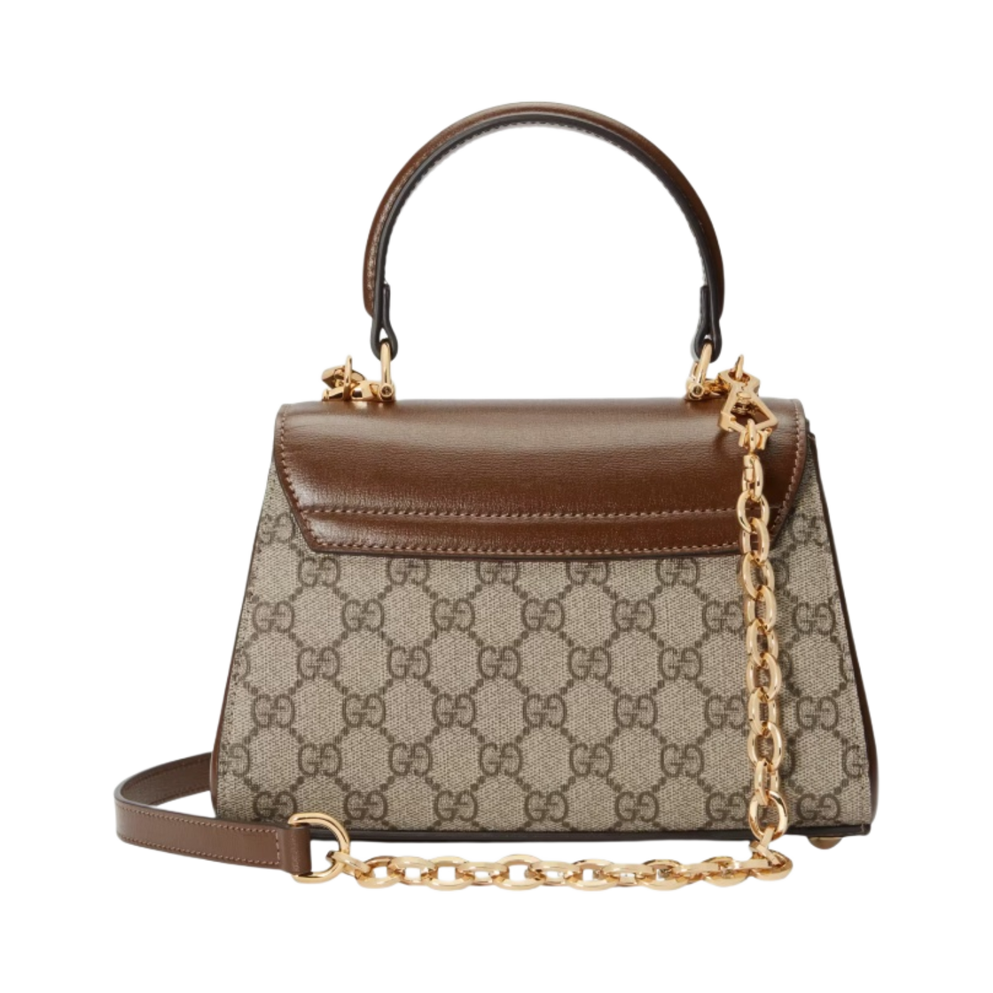 구찌 홀스빗 1955 탑 핸들백 브라운 베이지 에보니(Gucci Horsebit 1955 Top Handle Bag Brown Beige Ebony) - 3