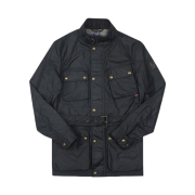 Belstaff Waxed Cotton Trialmaster Jacket Black