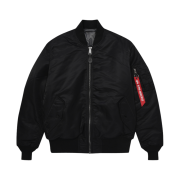 ALPHA INDUSTRIES MA-1 Flight Jacket Black Gunmetal Lining