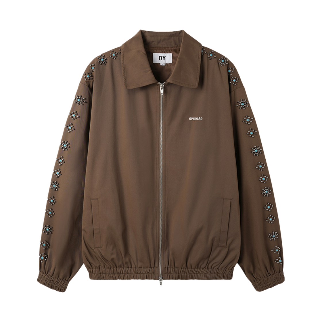 ★OY★TURQUOISE STUD JACKET - BROWN★正規品/韓国直送料込 OUTER/JACKET | JUZU store | ジュズストア