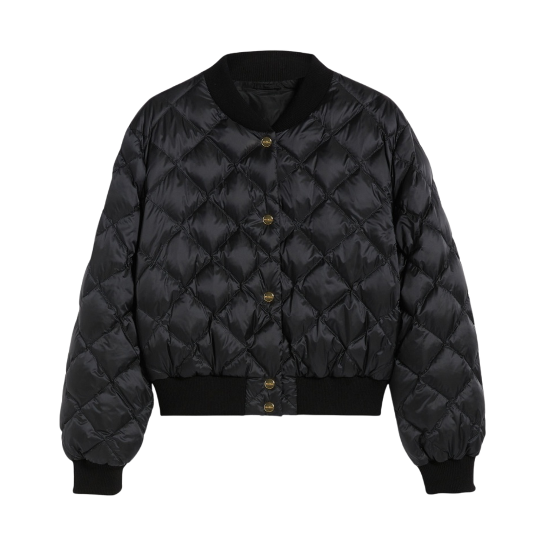 (W) 막스마라 더 큐브 리버시블 발수 캔버스 봄버 자켓 블랙((W) Max Mara The Cube Reversible Bomber Jacket in Water-Resistant Canvas Black)