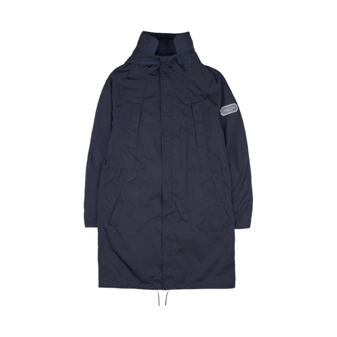 313C304A4533-585 Dior Christian Dior Couture Ottoman Hooded Parka Technical Cotton Navy Blue