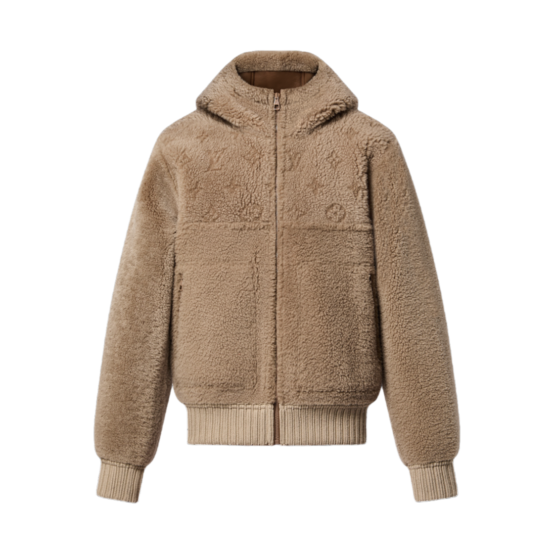 루이비통 리버시블 후드 셔링 블루종 그레이 브라운(Louis Vuitton Reversible Hooded Shearling Blouson Gray Brown)