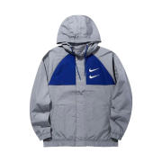 Nike NSW Swoosh Woven Hooded Jacket Grey - Asia