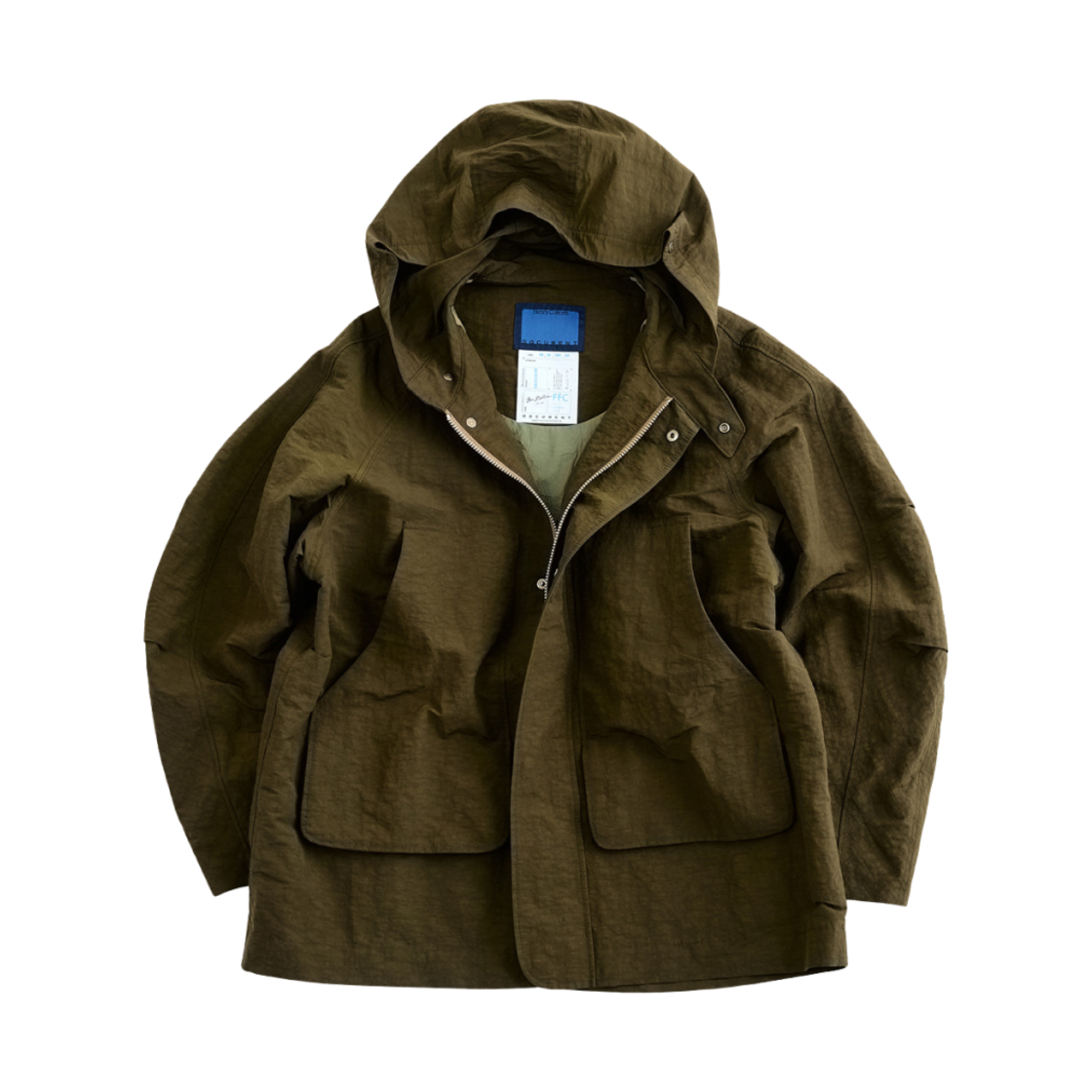 AZUAM25310KHD Henry Cotton's x Document Fly Fishing Club Hooded Shell Parka Khaki