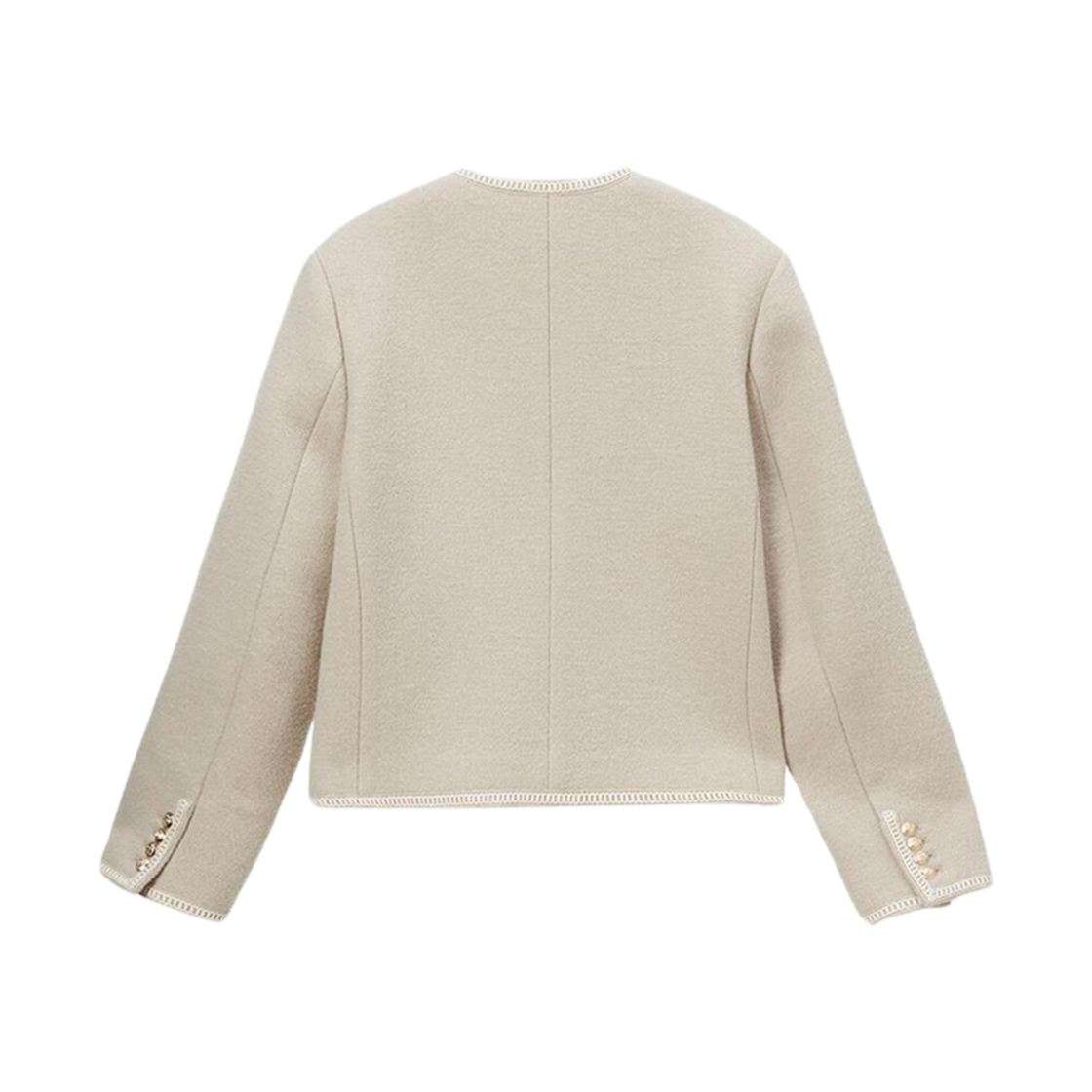 (W) 던스트 클래식 부클 트위드 자켓 크림 베이지((W) Dunst Classic Boucle Tweed Jacket Cream Beige) - 2