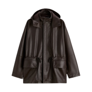 Zara x Studio Nicholson Leather Parka Brown