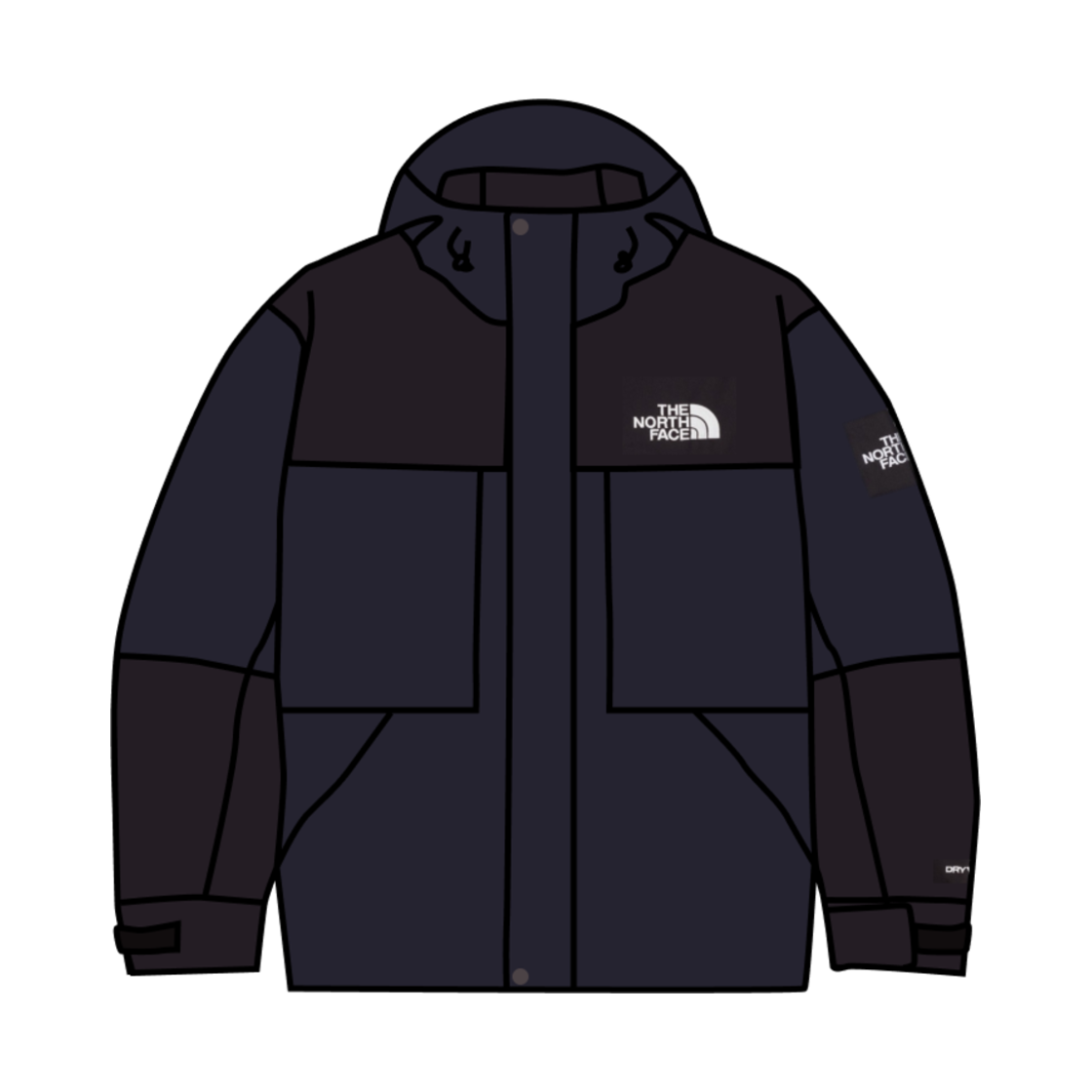 NJ2HQ50L The North Face White Label Neo Vaiden Jacket Dark Navy