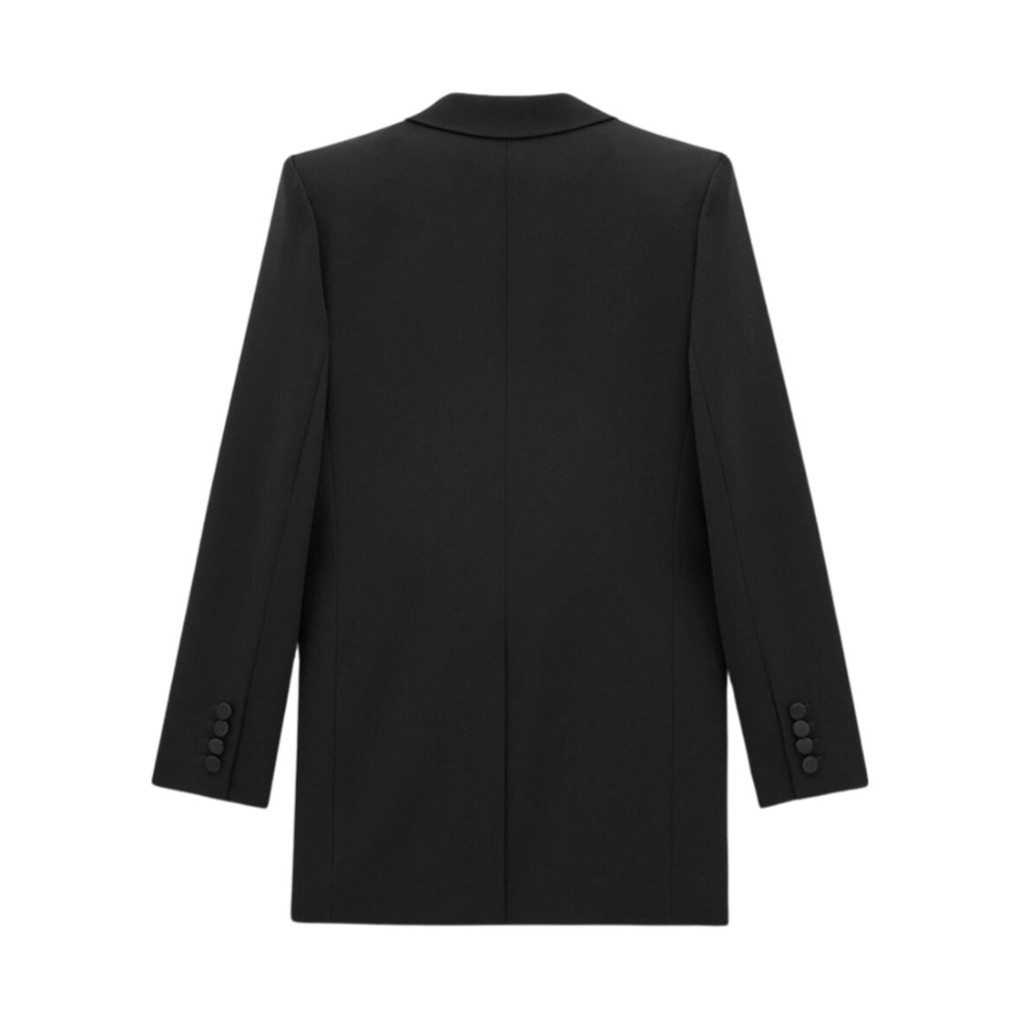 (W) 생로랑 턱시도 자켓 그레인 드 뿌드르 블랙((W) Saint Laurent Tuxedo Jacket In Grain De Poudre Black) - 3