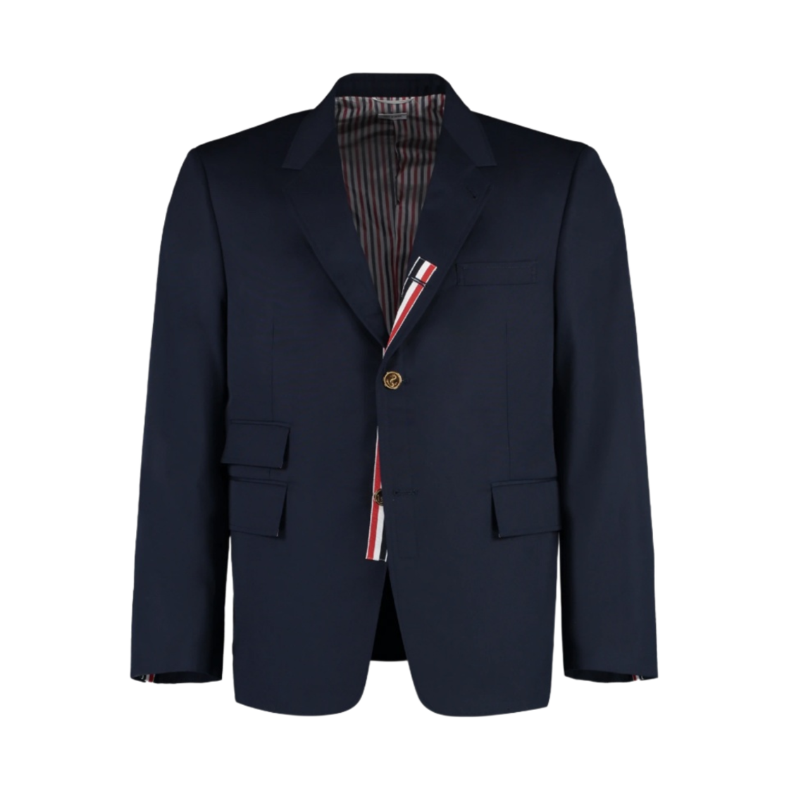 톰브라운 타입라이터 클로스 그로그랭 플래킷 스포츠 코트 네이비(Thom Browne Typewriter Cloth Grosgrain Placket Sport Coat Navy)