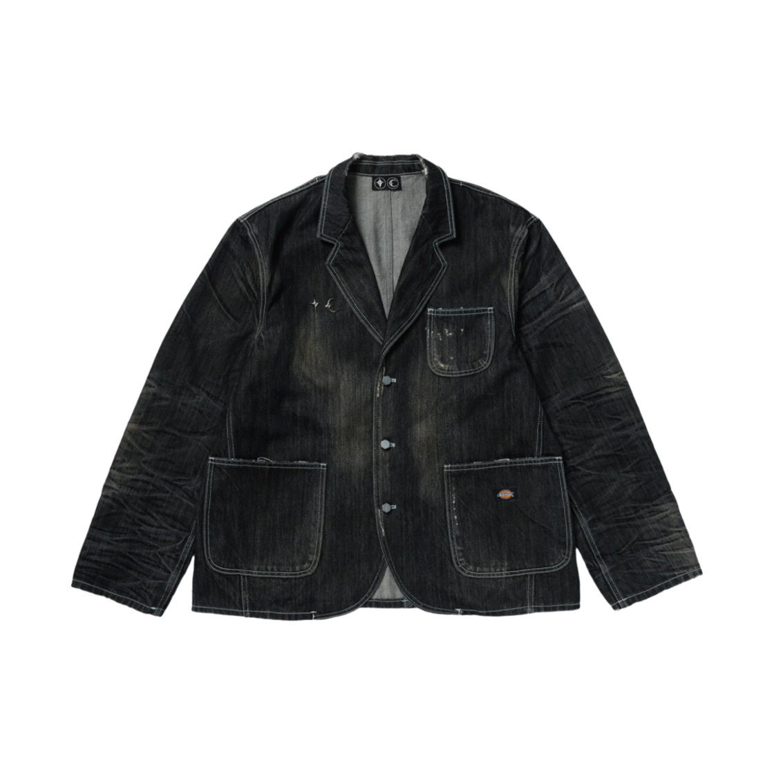 TC24DK0102 Thug Club x Dickies Denim Blazer Jacket Black
