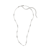 (W) Chanel Long Necklace Metal & Silver