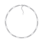 Dior CD Icon Thin Chain Link Necklace Silver Finish Brass