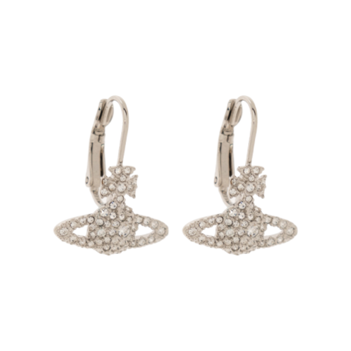 62020027-02P116 Vivienne Westwood Grace Bas Relief Drop Earrings Silver