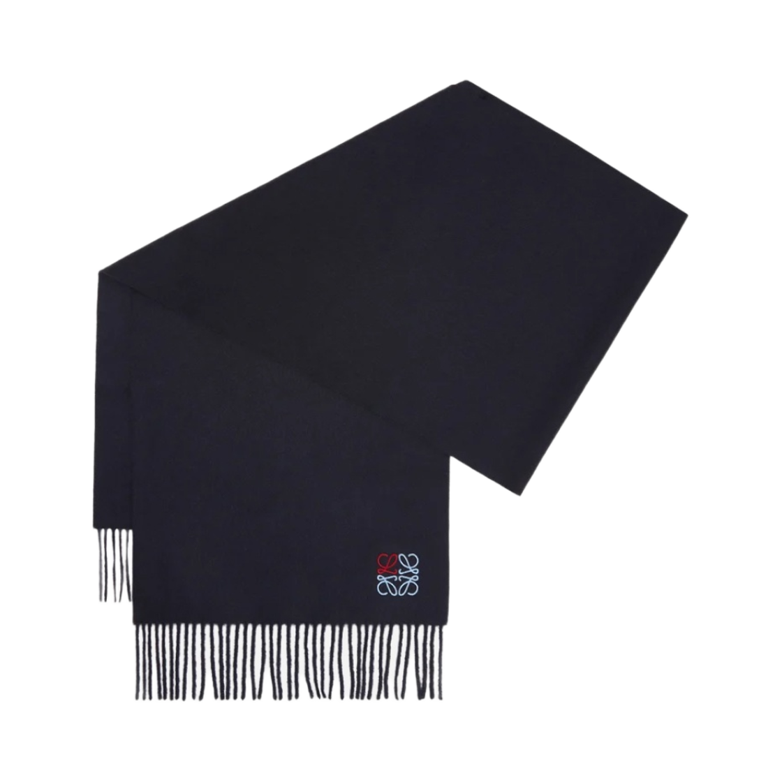 로에베 아나그램 머플러 인 캐시미어 네이비 블루(Loewe Anagram Muffler In Cashmere Navy Blue) - 1