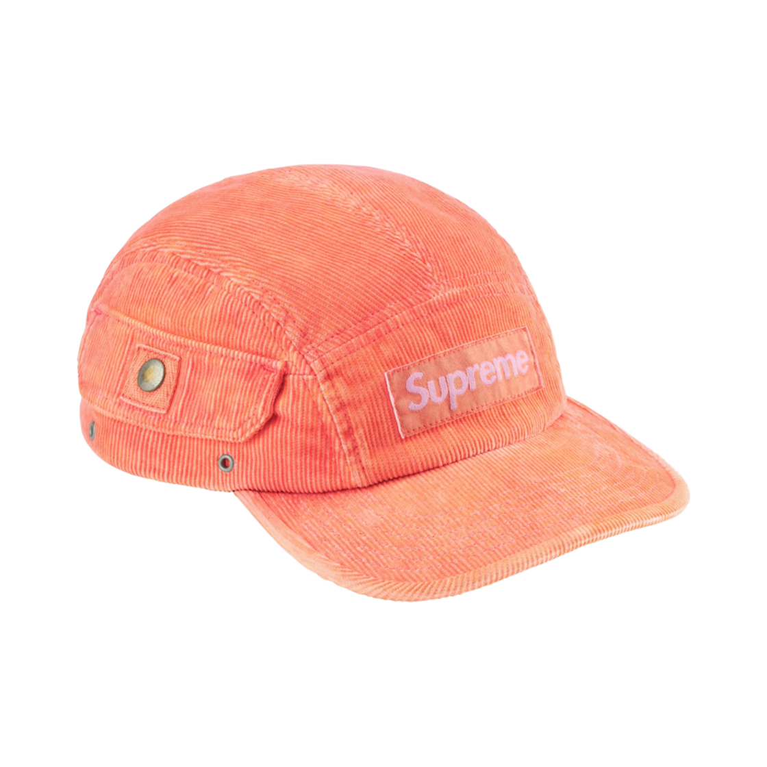 - Supreme Corduroy Pocket Camp Cap Peach - 24SS