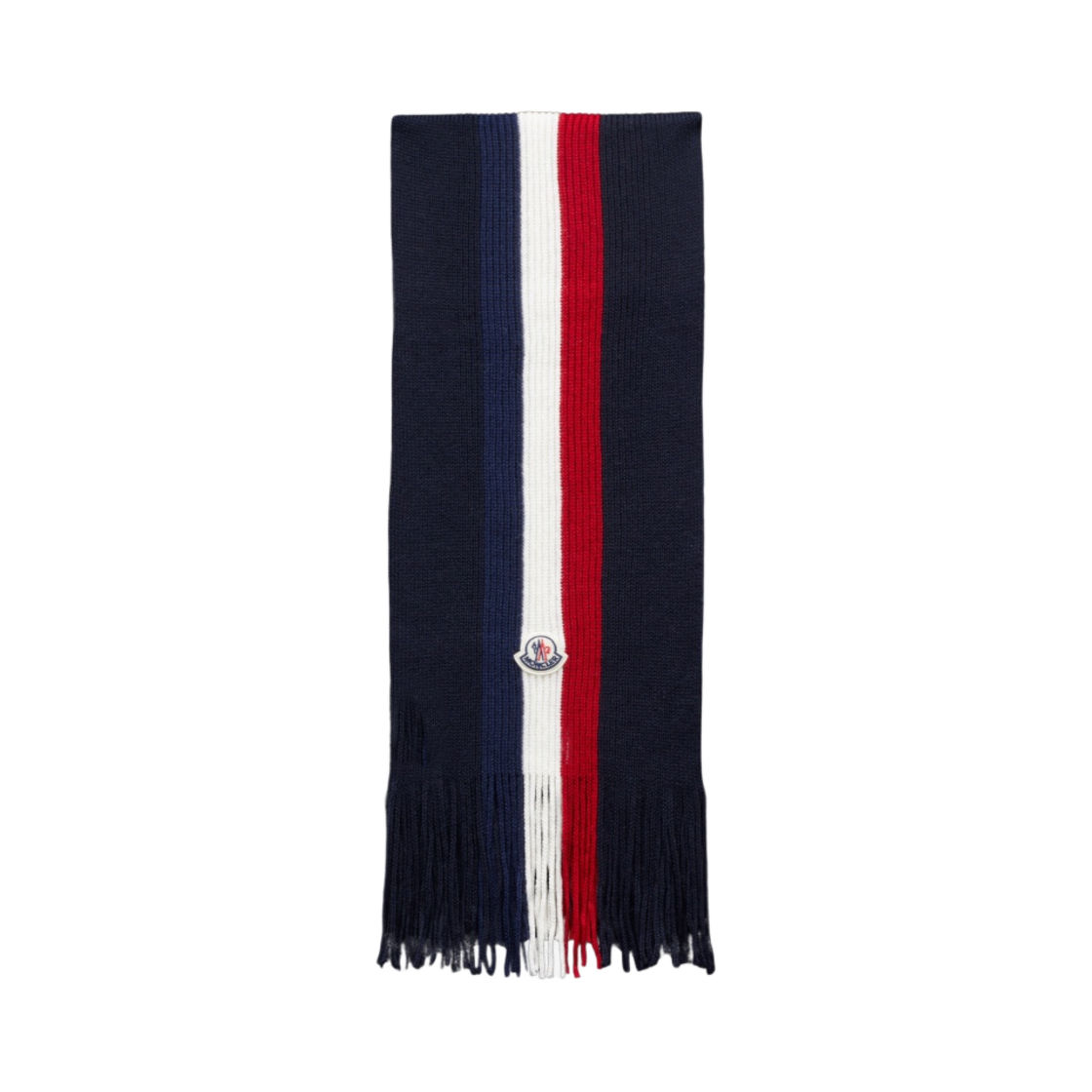 몽클레르 트라이컬러 울 머플러 나이트 블루 - 22FW(Moncler Tricolor Wool Muffler Night Blue - 22FW) - 1