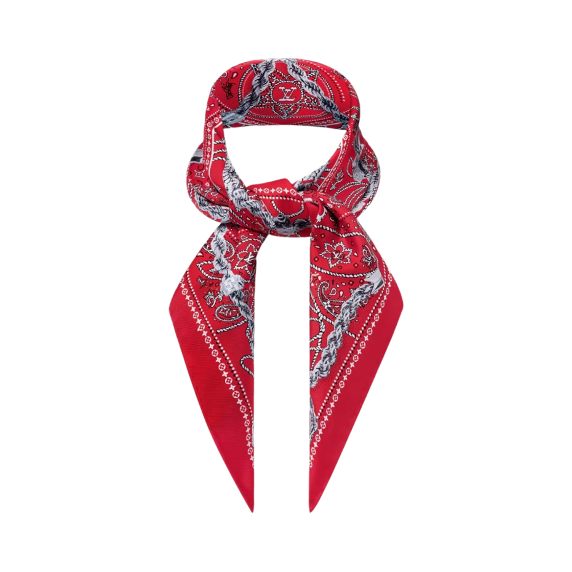 ☘️新品未使用☘️ ルイヴィトン M90698　カレ55　LV ロープ レッド ☘️極美品☘️ ルイヴィトン M90698 カレ55 LV ロープ