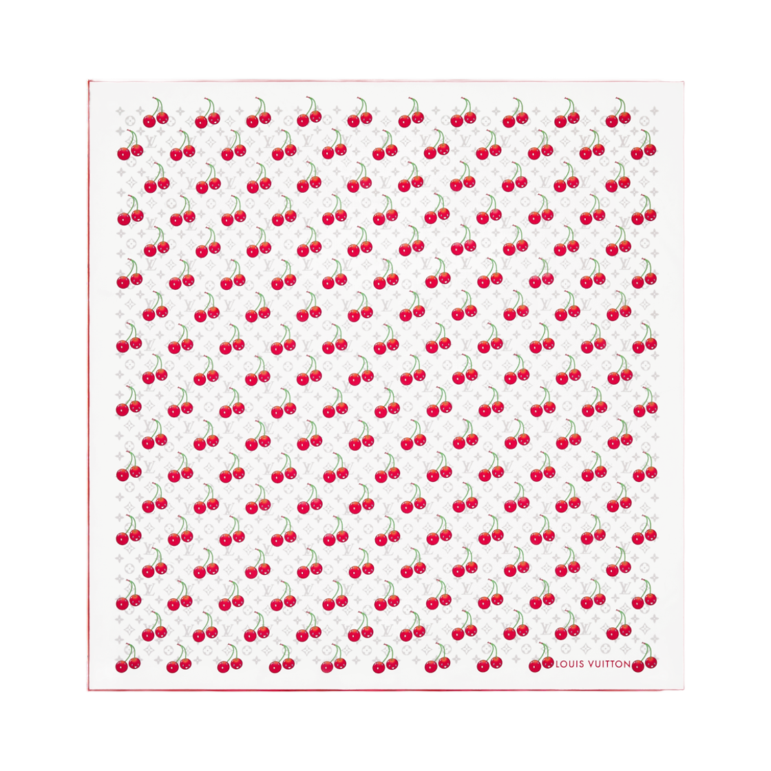 (W) 루이비통 x 무라카미 타카시 모노그램 세리즈 숄 화이트((W) Louis Vuitton x Murakami Takashi Monogram Cerise Shawl White)