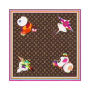 Louis Vuitton x Murakami Takashi Monogram Superflat Characters Square 70 Brown