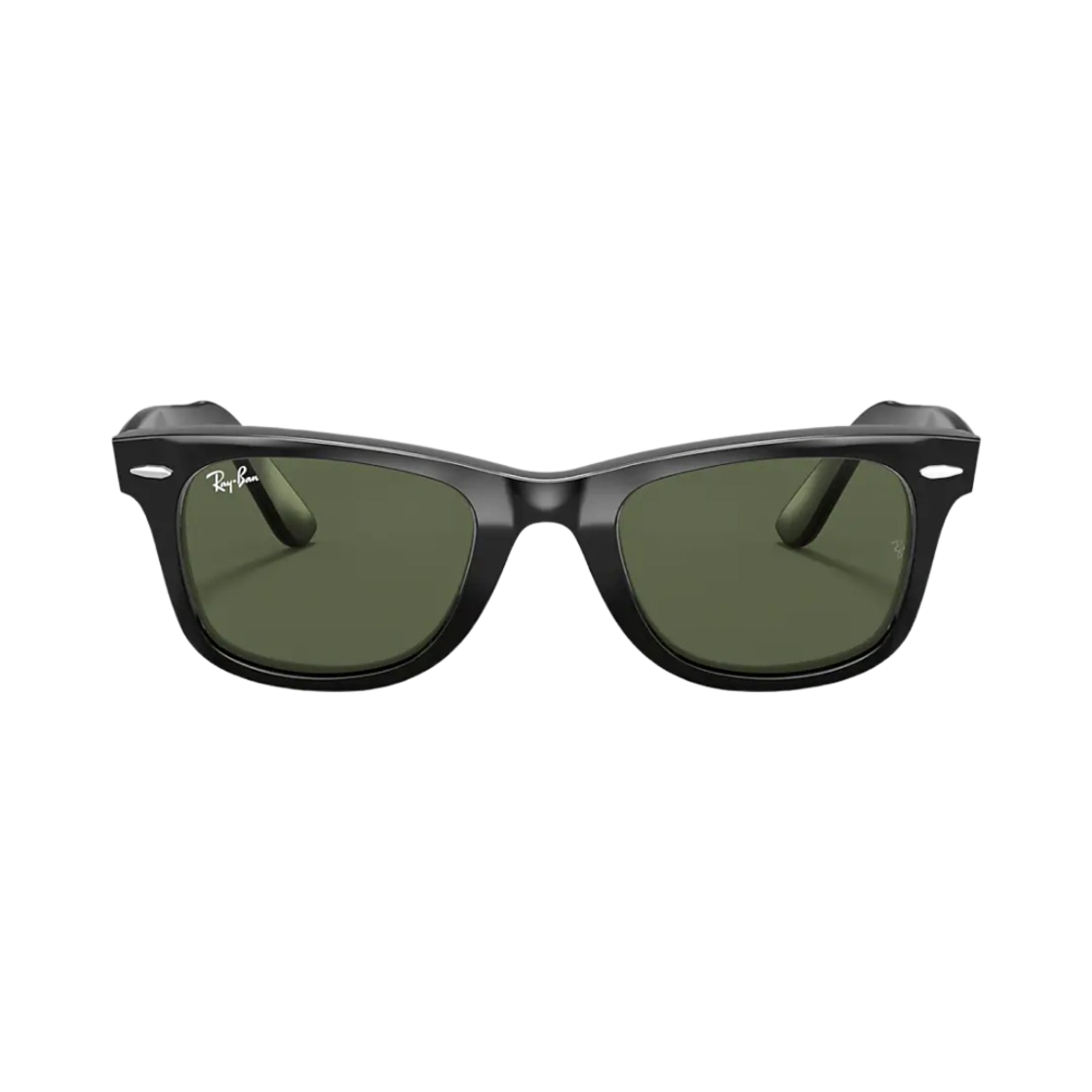 레이밴 오리지널 웨이페어러 클래식 폴리쉬드 블랙 프레임 그린 클래식 G-15 렌즈 로우 브릿지 핏(Ray-Ban Original Wayfarer Classic Polished Black Frame Green Classic G-15 Lenses Low Bridge Fit)