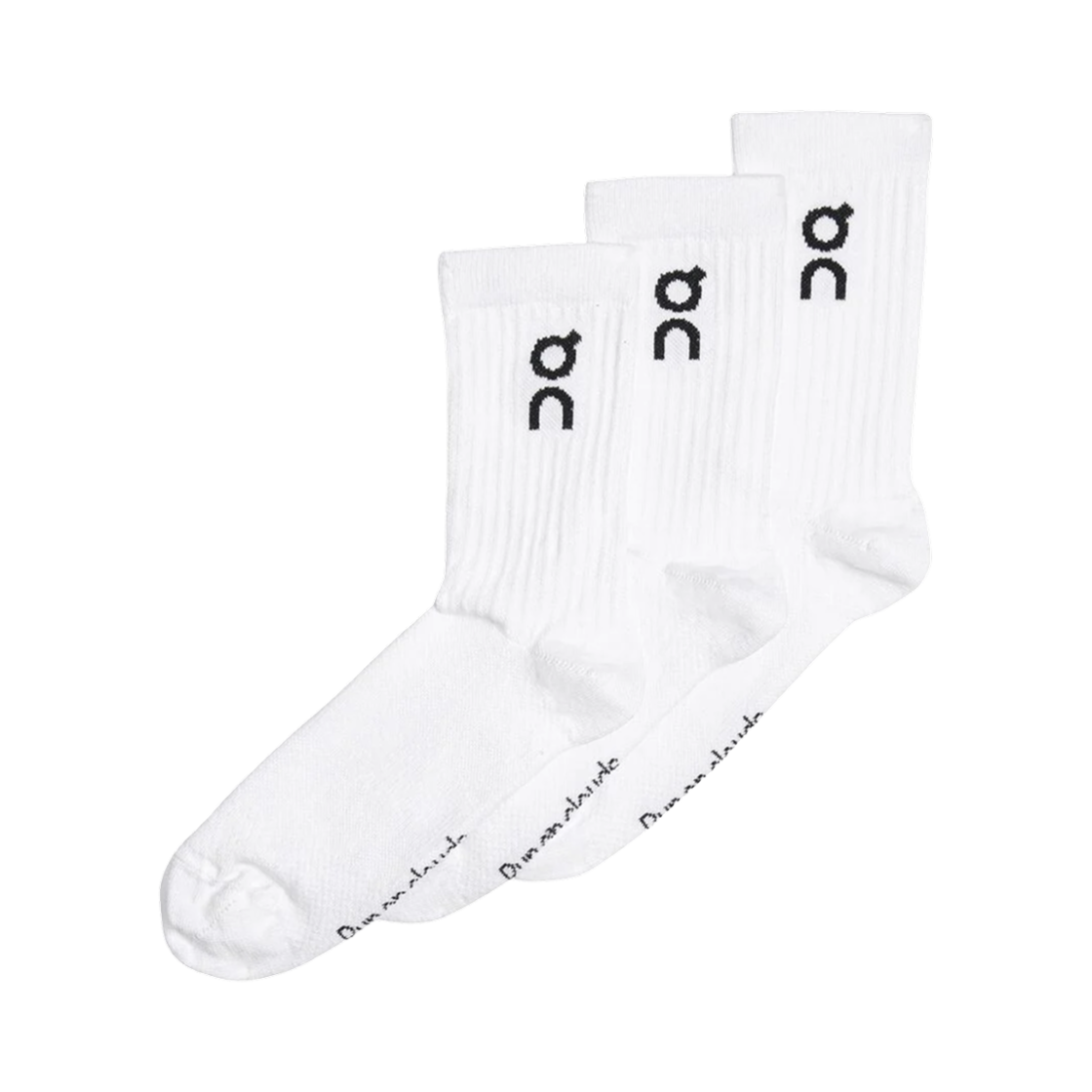 온 러닝 로고 하이 삭스 화이트 (3개입)(On Running Logo High Socks White (3 Pack))
