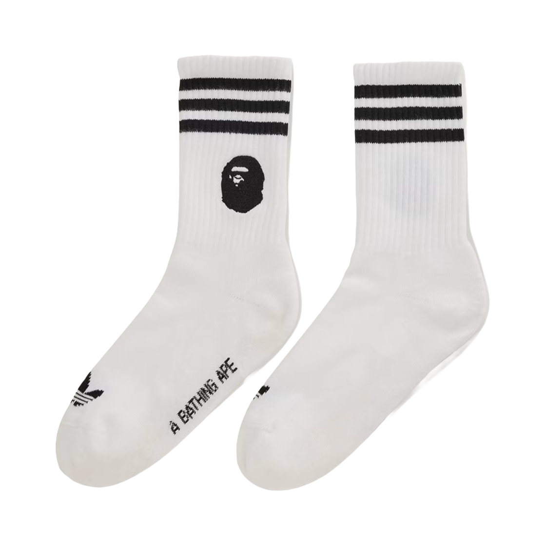 아디다스 x 베이프 삭스 화이트 블랙(Adidas x BAPE Socks White Black)