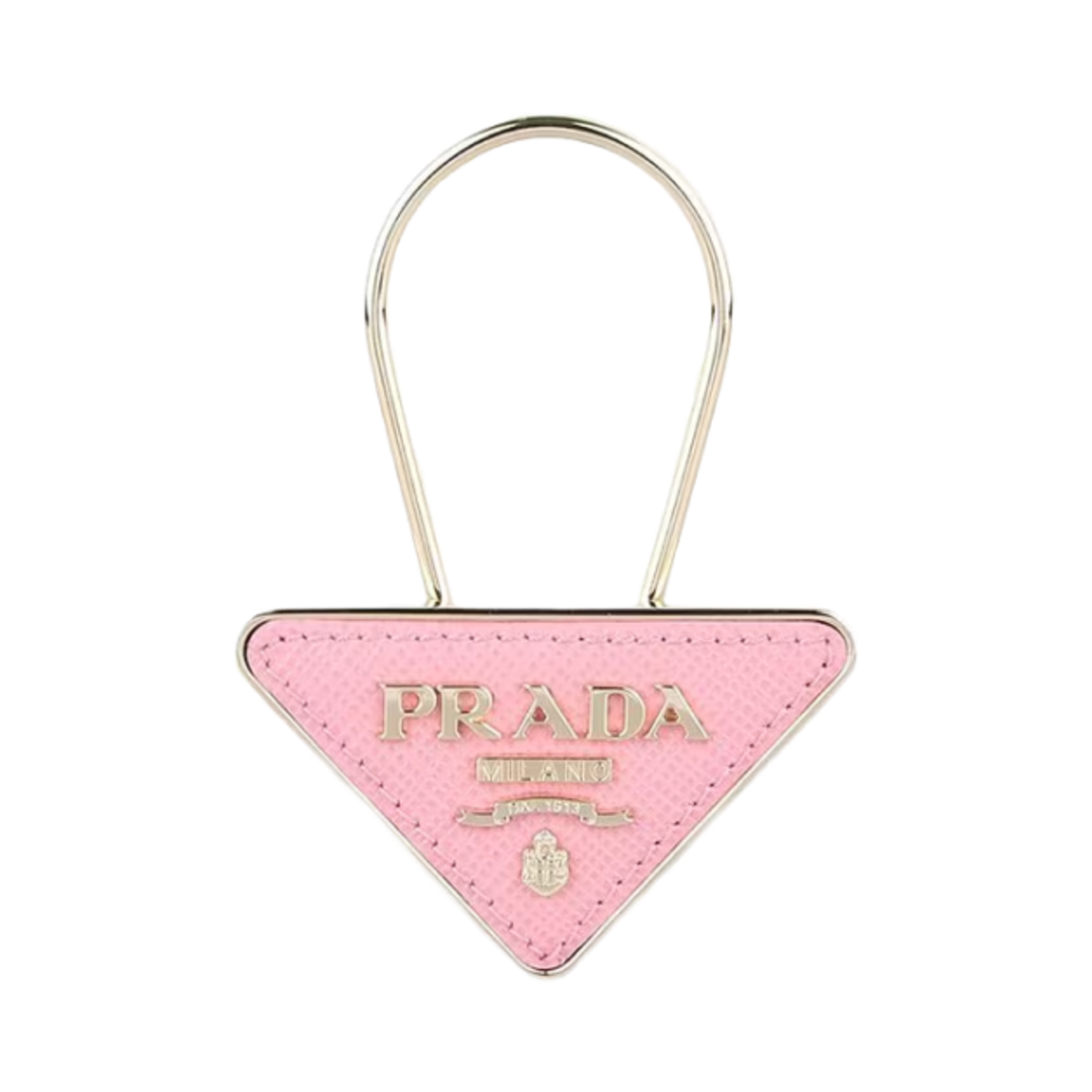 1PP301-053-F0442 Prada Saffiano Keyring Petal Pink