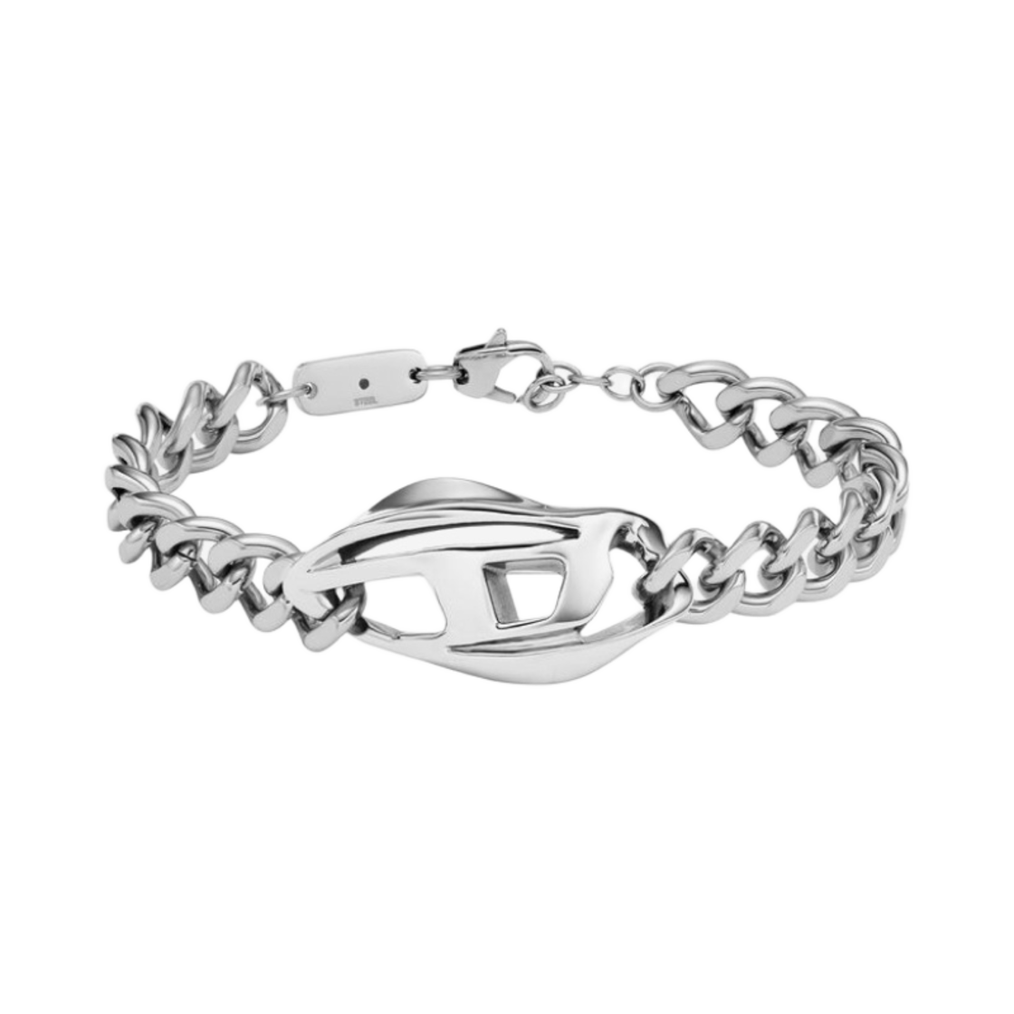 디젤 Dx1413 스테인리스 스틸 체인 브레이슬릿 실버(Diesel Dx1413 Stainless Steel Chain Bracelet Silver)