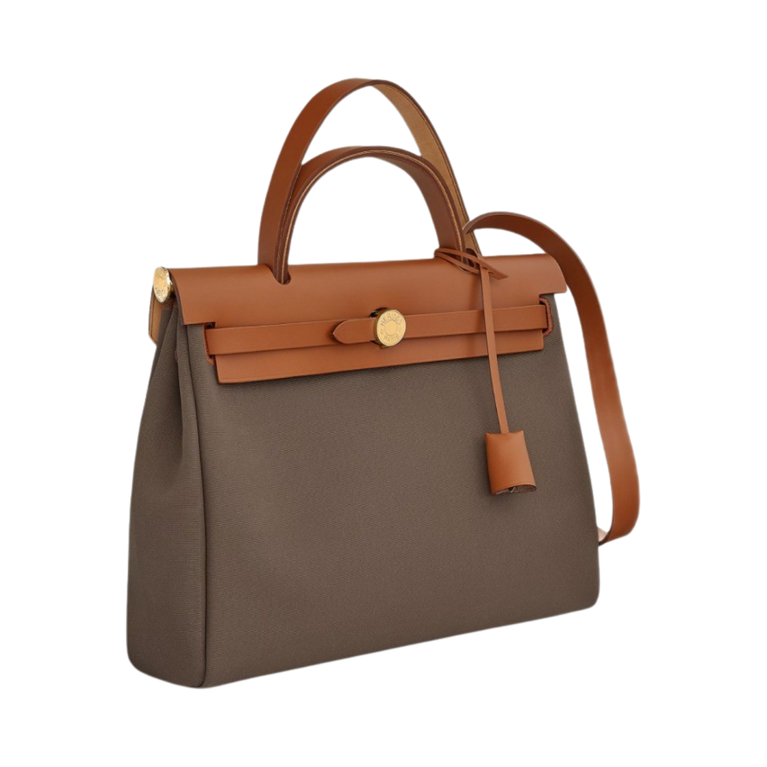 에르메스 에르백 집 31 베르소 백 르투르네 캔버스 & 골드 하드웨어 에뚜쁘 듄 포브(Hermes Herbag Zip 31 Verso Bag Retourne Canvas & Gold Etoupe Dune Fauve) - 2