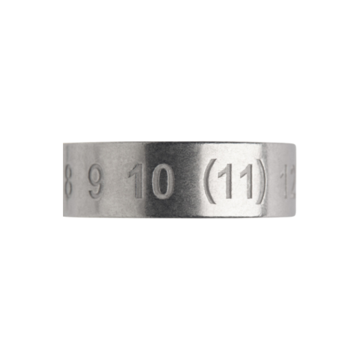 SI8UQ0003SV0129951 Maison Margiela Numerical Band Silver Ring Silver
