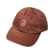 BAPE Ape Head Acid Wash Logo Cap Brown
