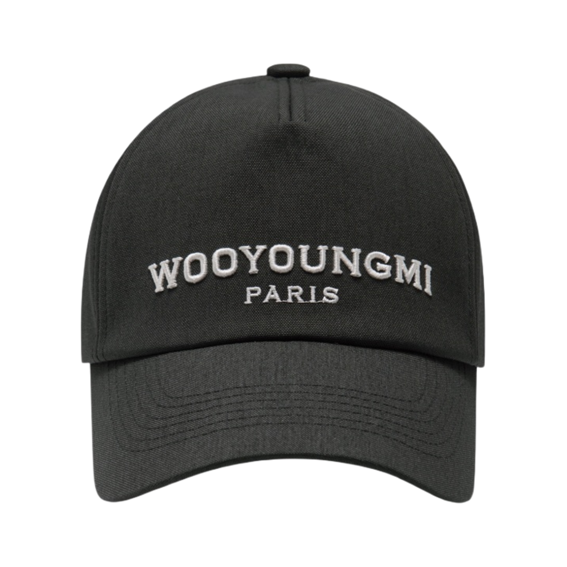 우영미 화이트 자수 로고 볼캡 그레이 데님 - 22FW(Wooyoungmi White Embroidered Logo Ball Cap Grey Denim - 22FW)