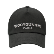 Wooyoungmi White Embroidered Logo Ball Cap Grey Denim - 22FW