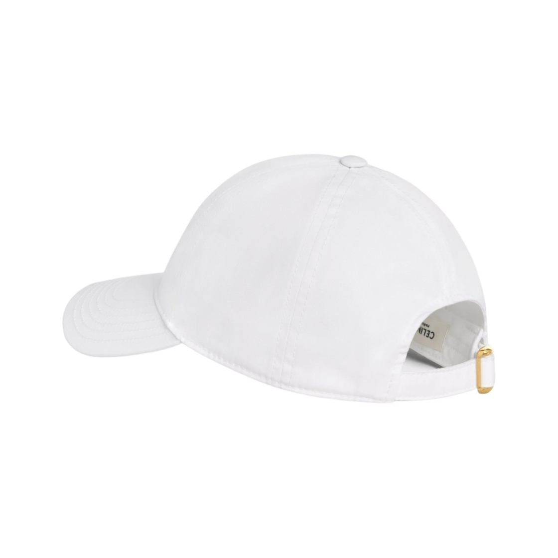 (W) 셀린느 코튼 이니셜 베이스볼 캡 화이트((W) Celine Initial Baseball Cap in Cotton White) - 4