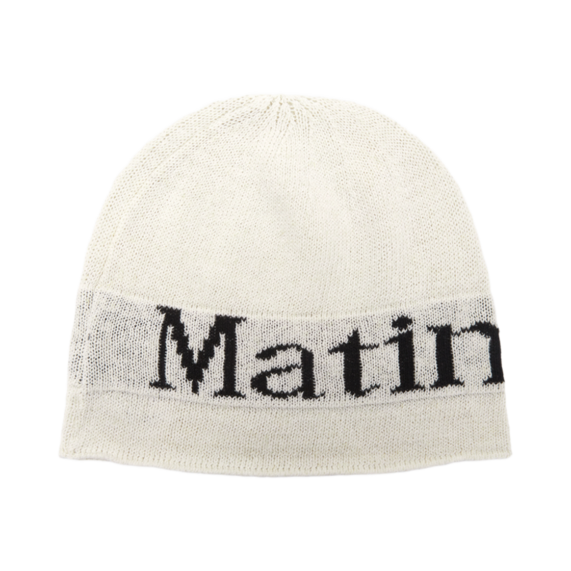 마뗑킴 로고 리넨 숏 비니 화이트(Matin Kim Logo Linen Short Beanie White)