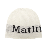 Matin Kim Logo Linen Short Beanie White