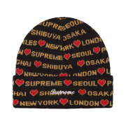 Supreme Hearts Beanie Black - 24FW