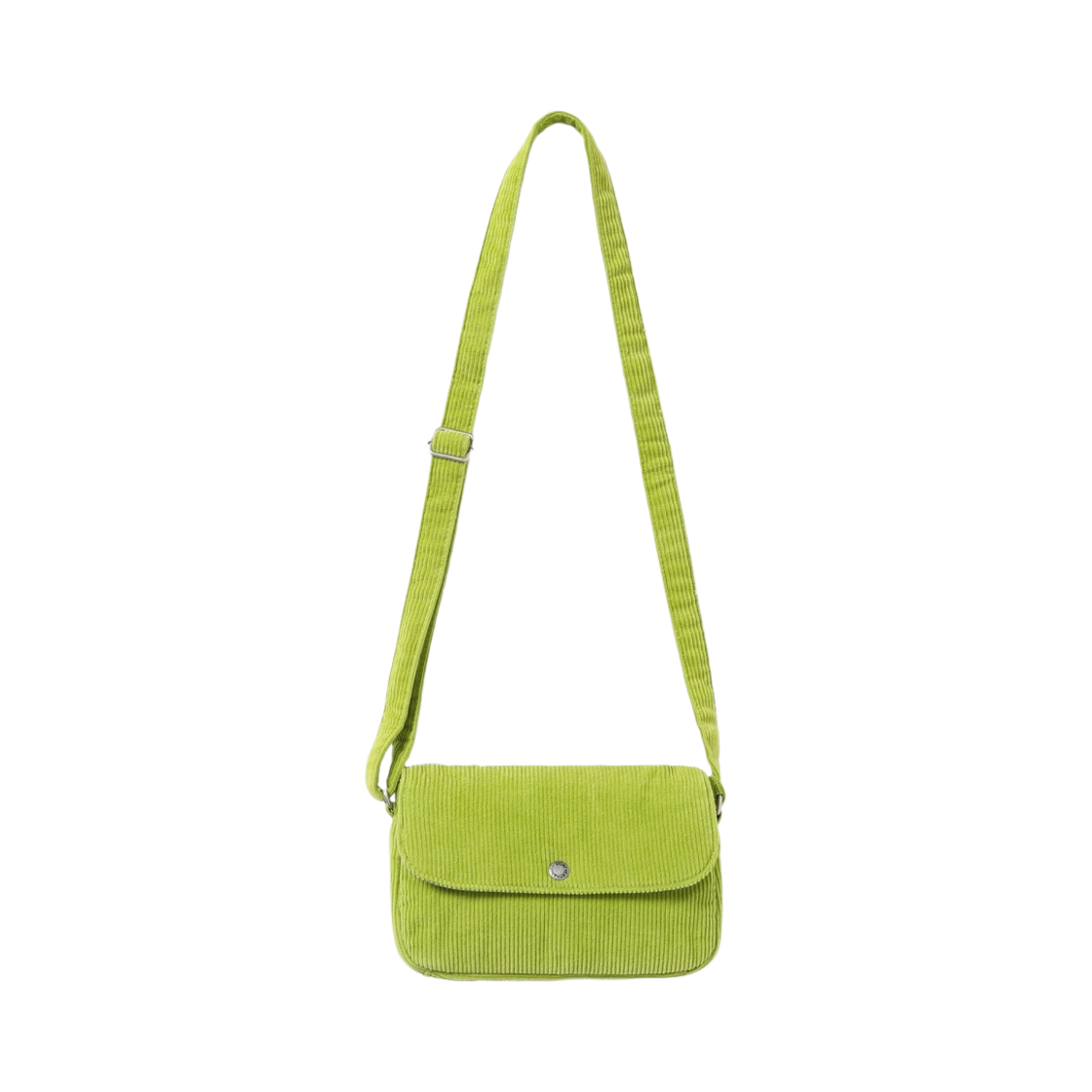 디스이즈네버댓 와이드 웨일 코듀로이 숄더백 라임(thisisneverthat Wide Wale Corduroy Shoulder Bag Lime)