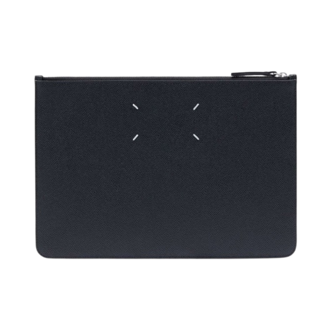 메종 마르지엘라 보빈 레더 라지 파우치 블랙