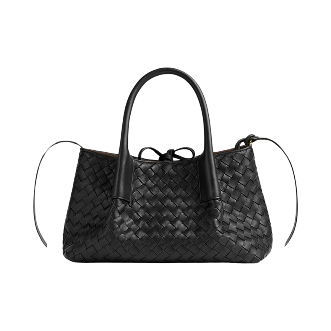819004V5AG11206 Bottega VenetaSmall Pinacoteca Tote Bag Black Fondant