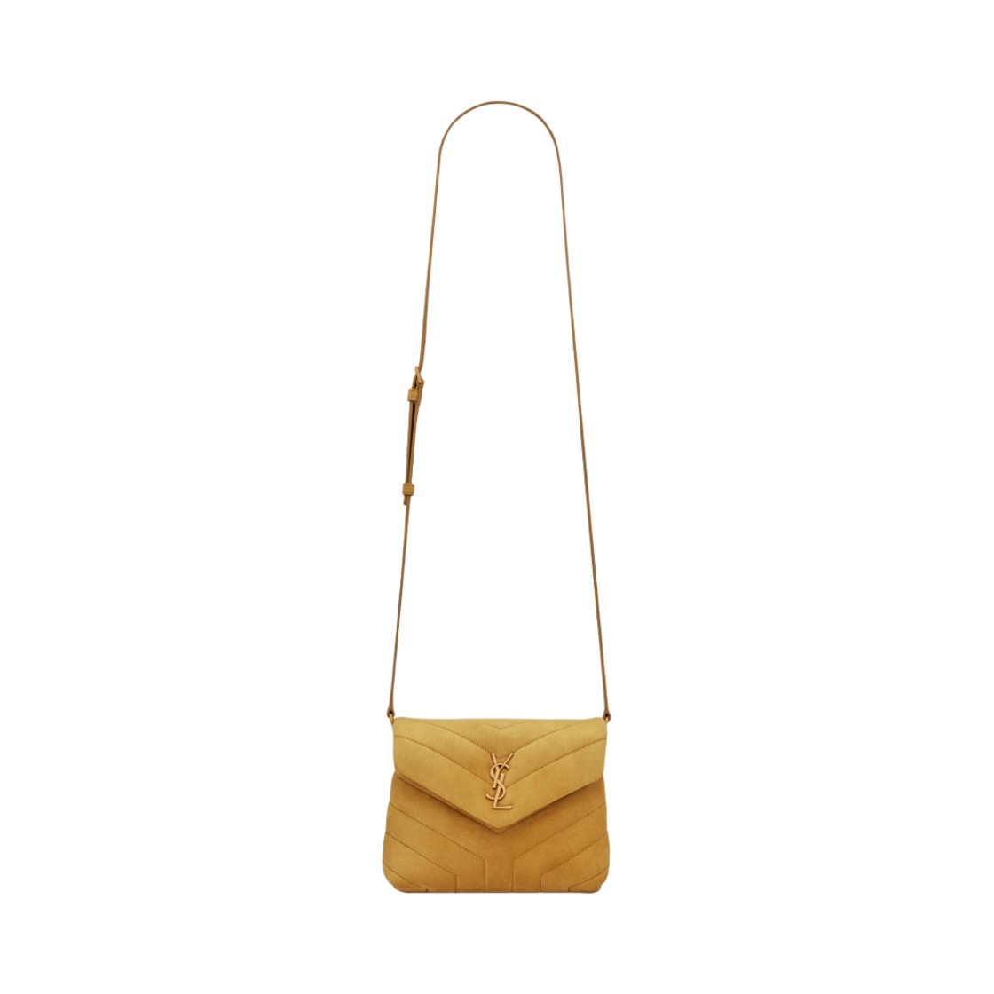 생로랑 마틀라세 Y 스웨이드 루루 토이 스트랩백 샤르트뢰즈 옐로우(Saint Laurent Loulou Toy Strap Bag in Mmtelasse Y Suede Chartreuse Yellow) - 1