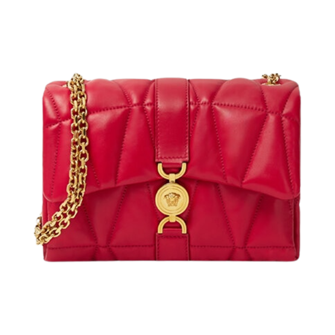 베르사체 클레이오 퀼티드 숄더백 레드(Versace Kleio Quilted Shoulder Bag Red)