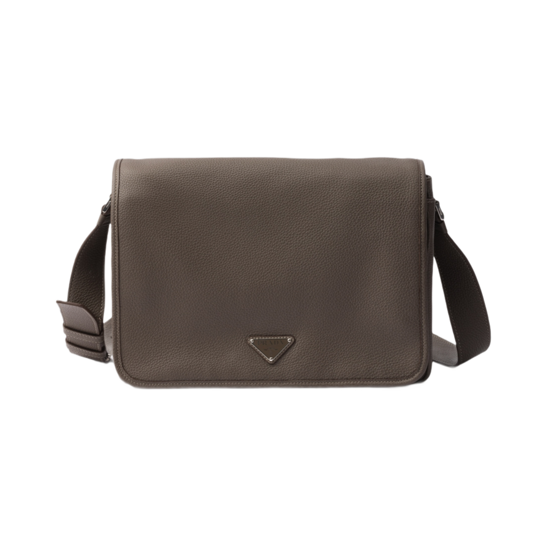 2VD074-2BBE-F0218 Prada Leather Shoulder Bag Bamboo Gray