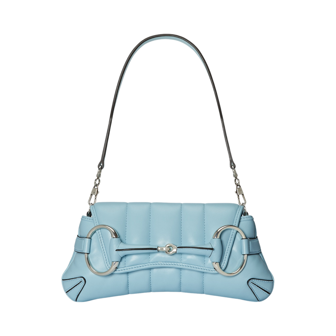 구찌 홀스빗 체인 스몰 숄더백 라이트 블루 레더(Gucci Horsebit Chain Small Shoulder Bag Light Blue Leather) - 1