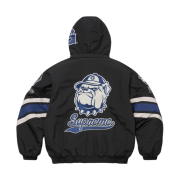 Supreme Mitchell & Ness NCAA Hooded Stadium Jacket Black - 24FW