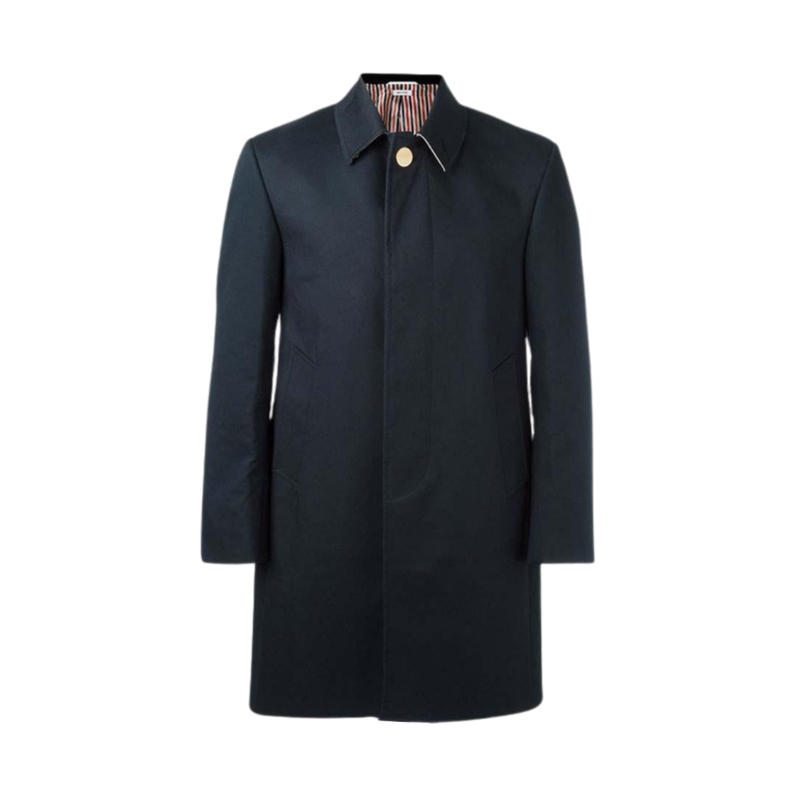 MOC001A-00249-415 Thom Browne Mackintosh Bal Collar Classic Overcoat Navy
