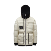 Moncler x Fragment Glostery Short Down Jacket Butter Cream Black - 21FW
